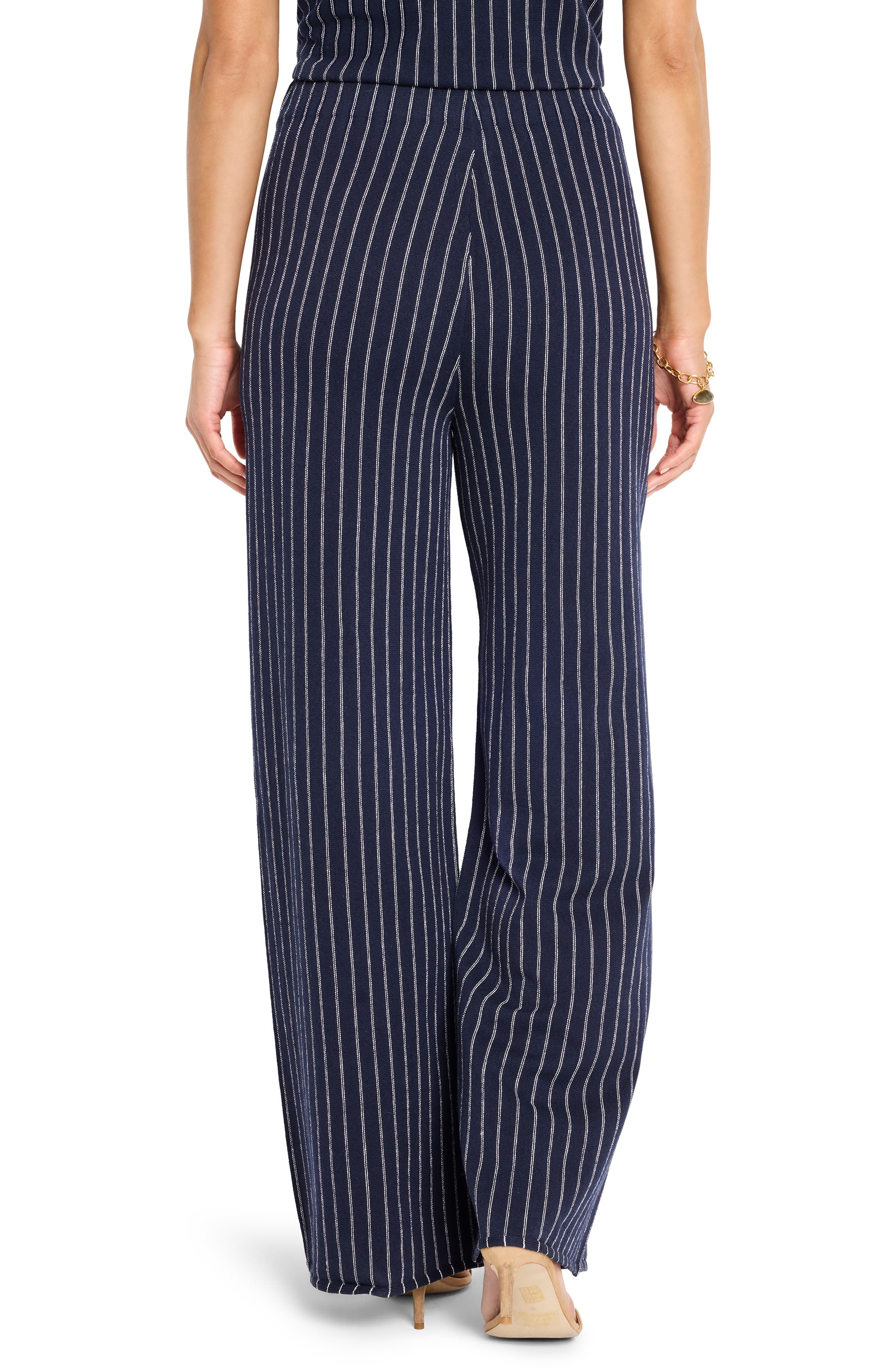 NIC+ZOE Destination Stripe Wide Leg Knit Pants