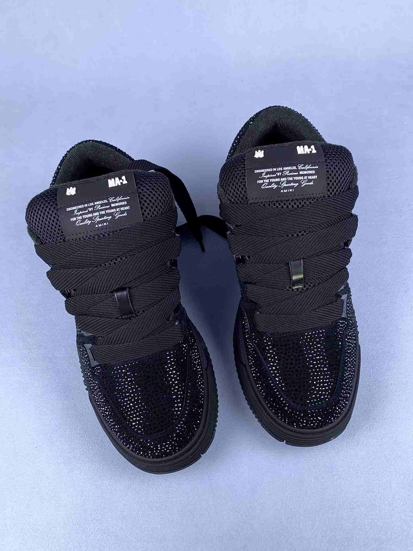 AMIRI Crystal Studded Skel-Top Low Sneakers