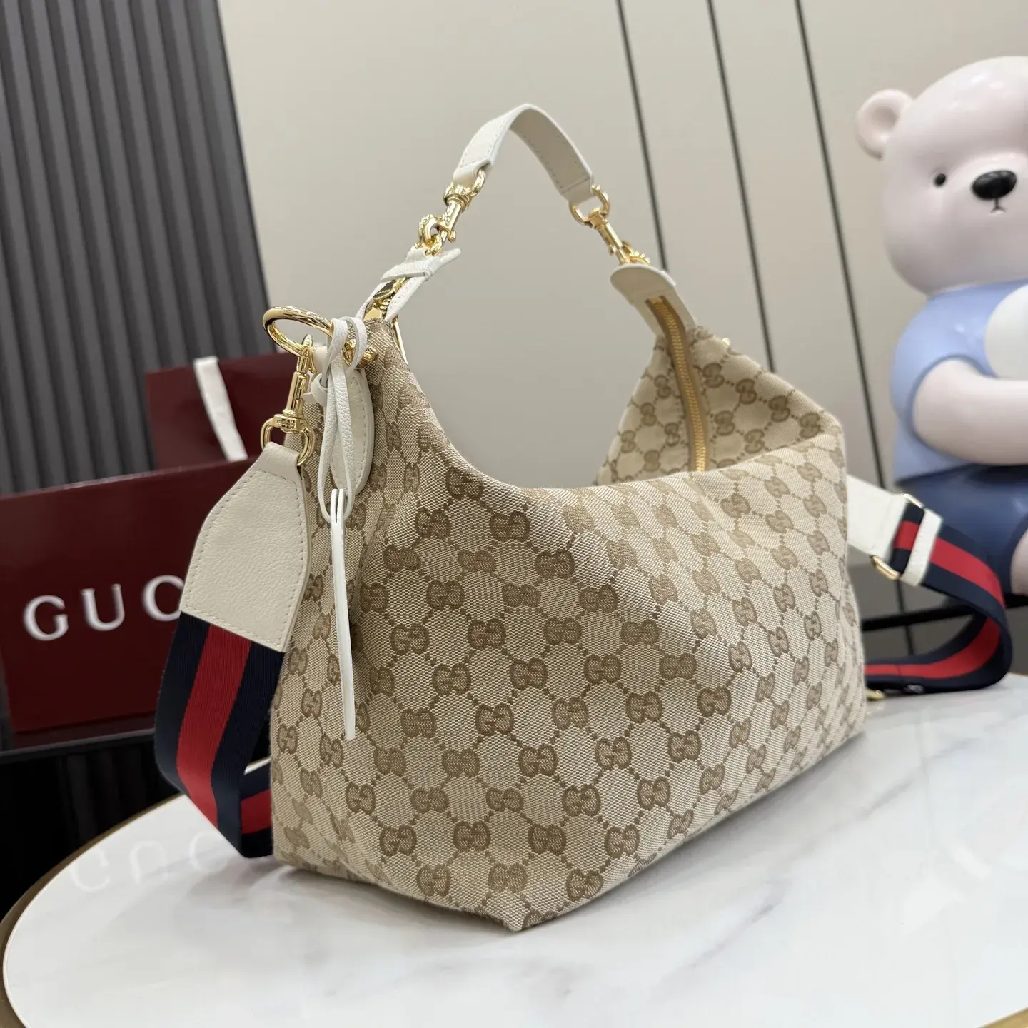 Gucci Canvas and Leather Shoulder Bag product photo from LabelPicks