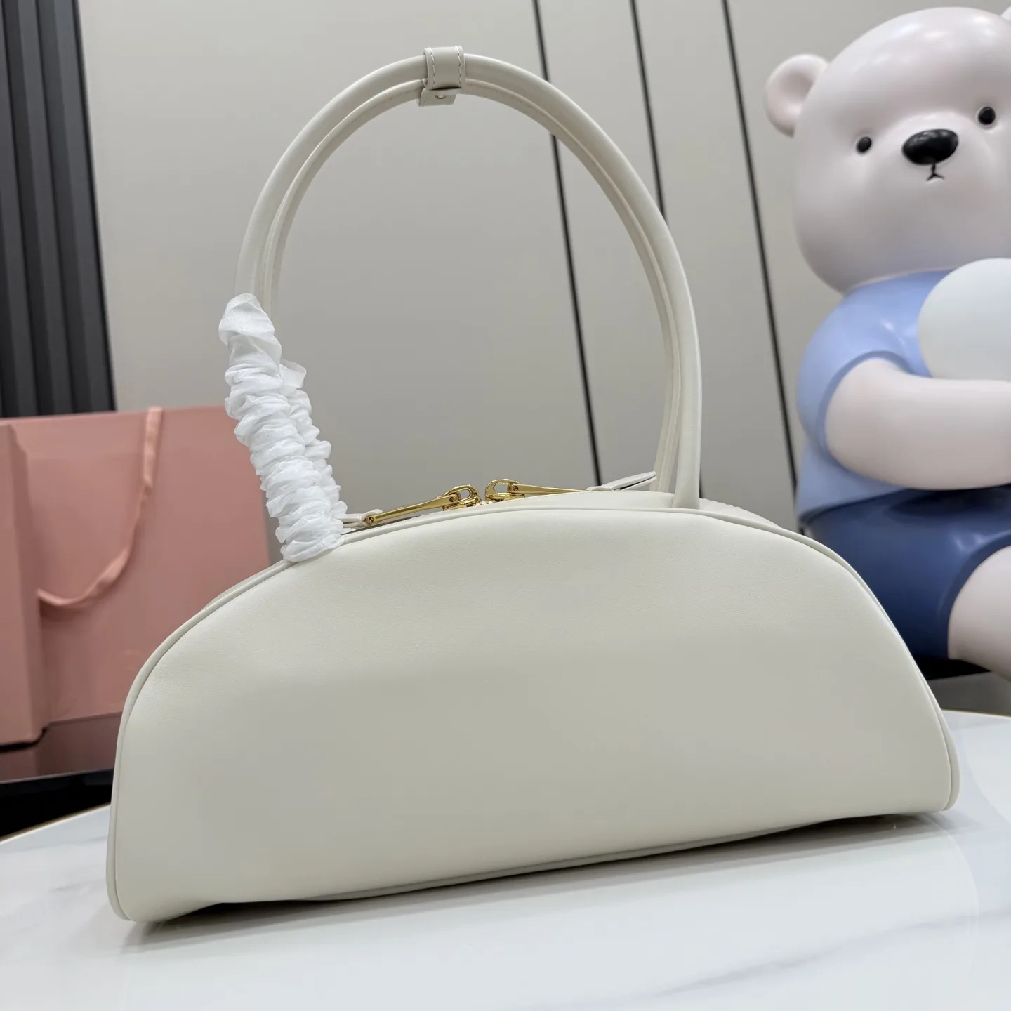 Miu Miu White Calfskin Top Handle Bag product photo from LabelPicks