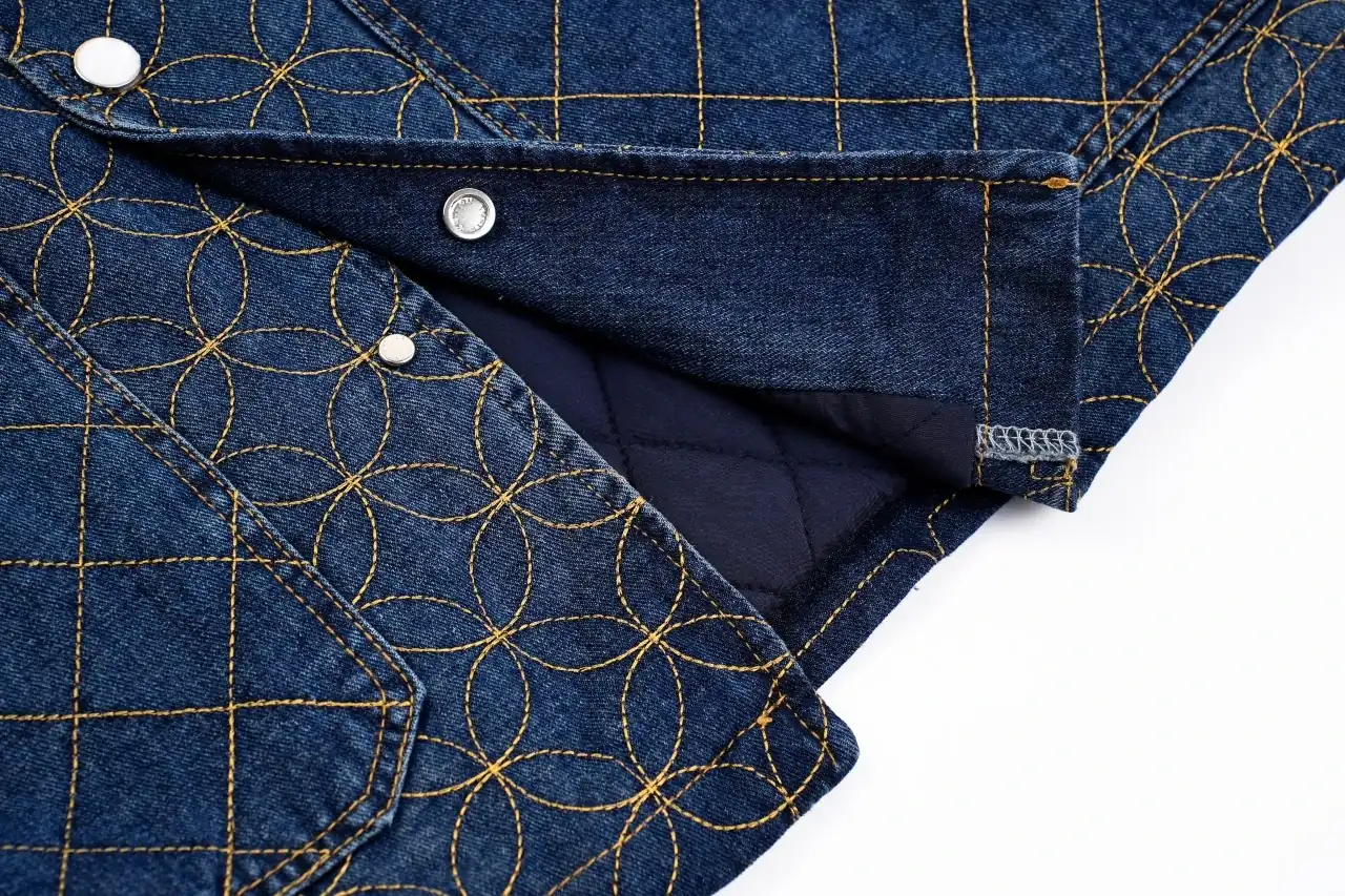 Louis Vuitton Dark Blue Circle Quilted Padded Jacket product photo from LabelPicks