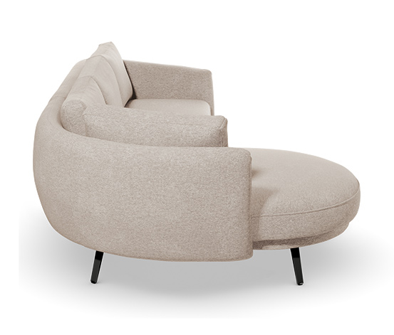 DOMO collection Loungesofa »Toledo«, links, beige