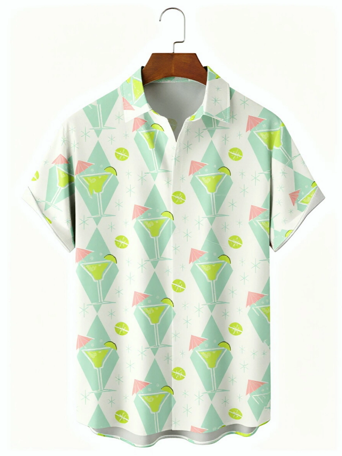 Men's printed shirts Summer Floral and Botanical Pattern  Holiday Hawaiian Shirt