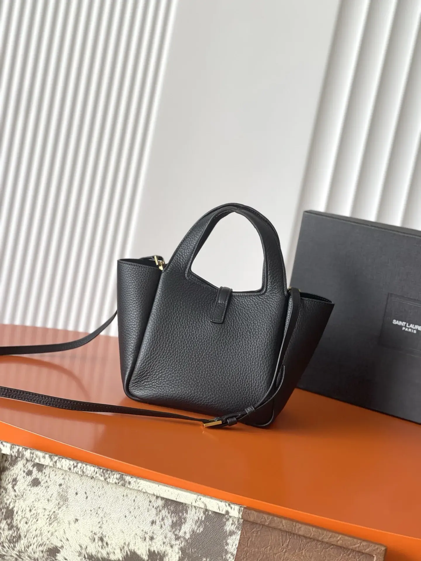 Saint Laurent Grained Leather Top Handle Bag product photo from LabelPicks