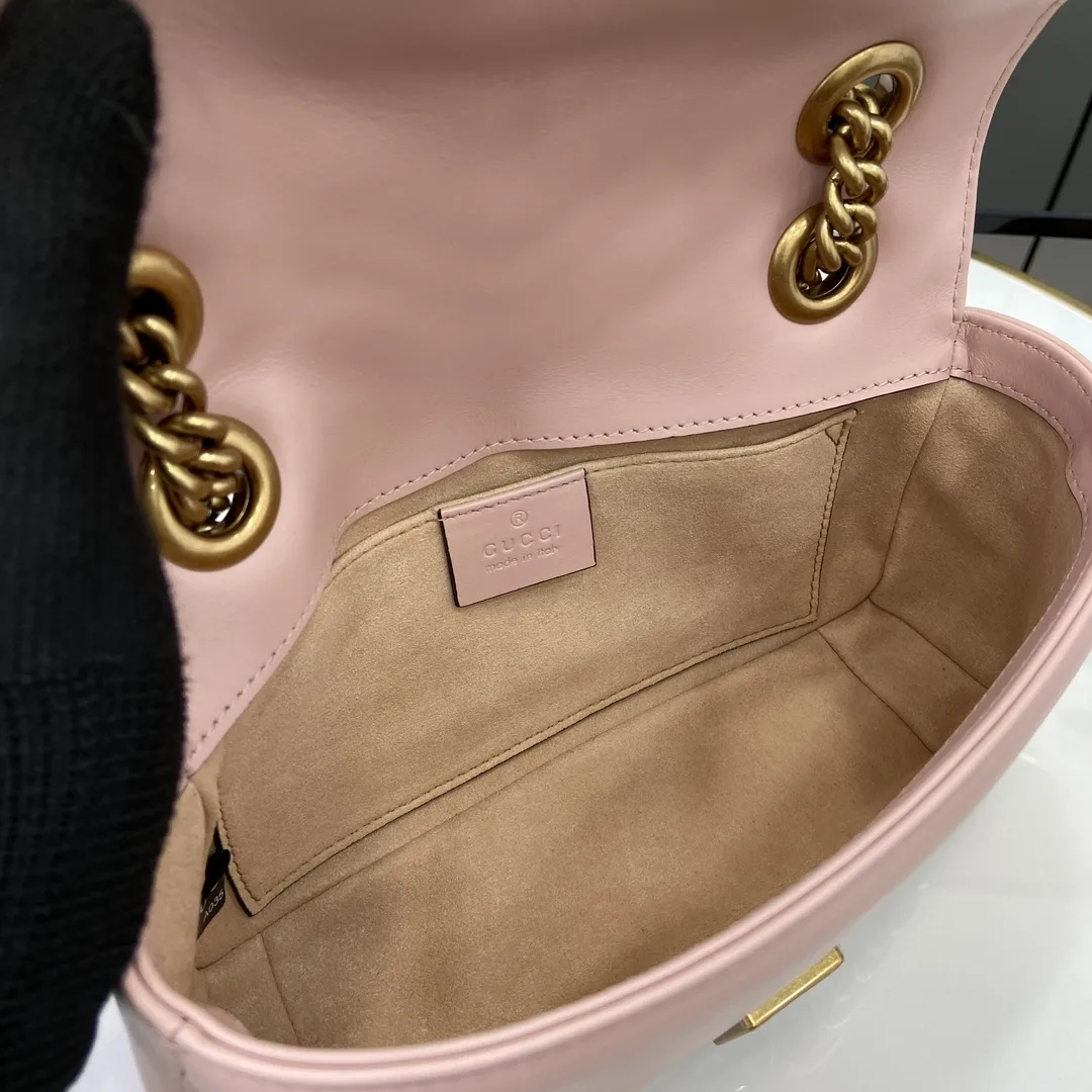 Gucci Marmont Pink GG Supreme Canvas Crossbody Bag product photo from LabelPicks