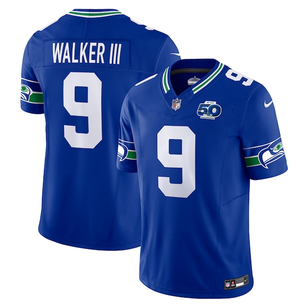 Kenneth Walker III Seattle Seahawks Nike 50th Season Vapor F.U.S.E. Limited Jersey - Royal/College Navy