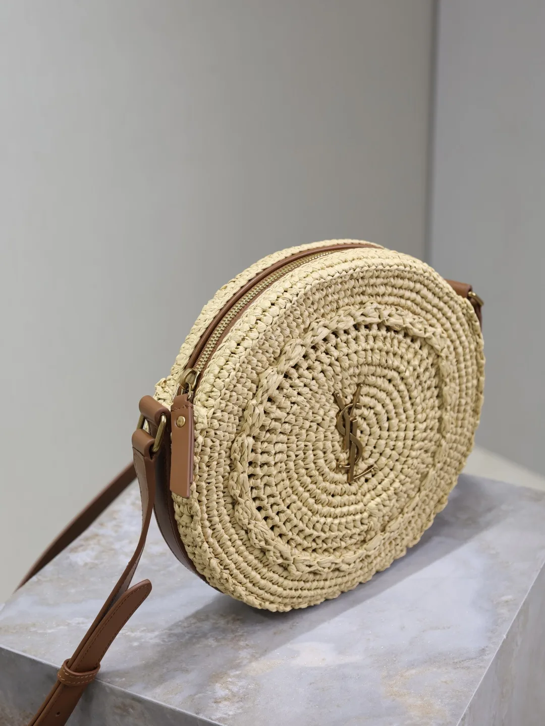 Saint Laurent Straw Woven Shoulder Bag product photo from LabelPicks