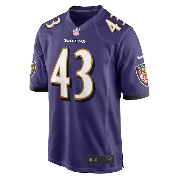 Justice Hill Baltimore Ravens Nike Game Jersey - Purple