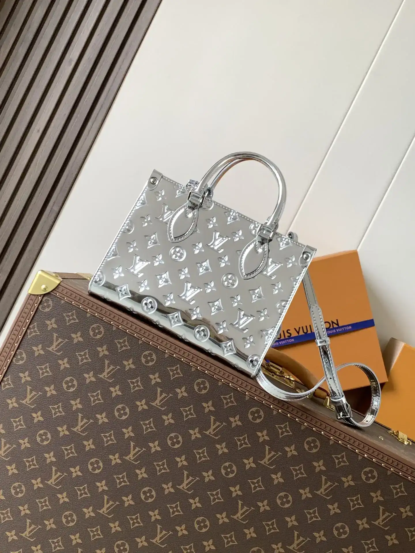 Louis Vuitton Onthego Silver Monogram Canvas Tote Bag product photo from LabelPicks
