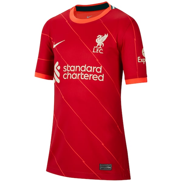 Liverpool Nike Youth 2021/22 Home Breathe Stadium Replica Custom Jersey - Red