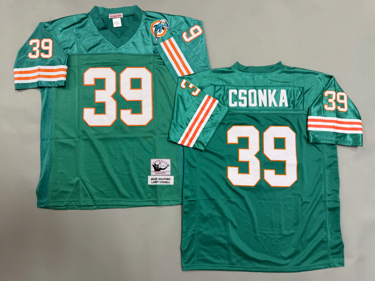 Larry Csonka Miami Dolphins Authentic Throwback Retired Player Jersey