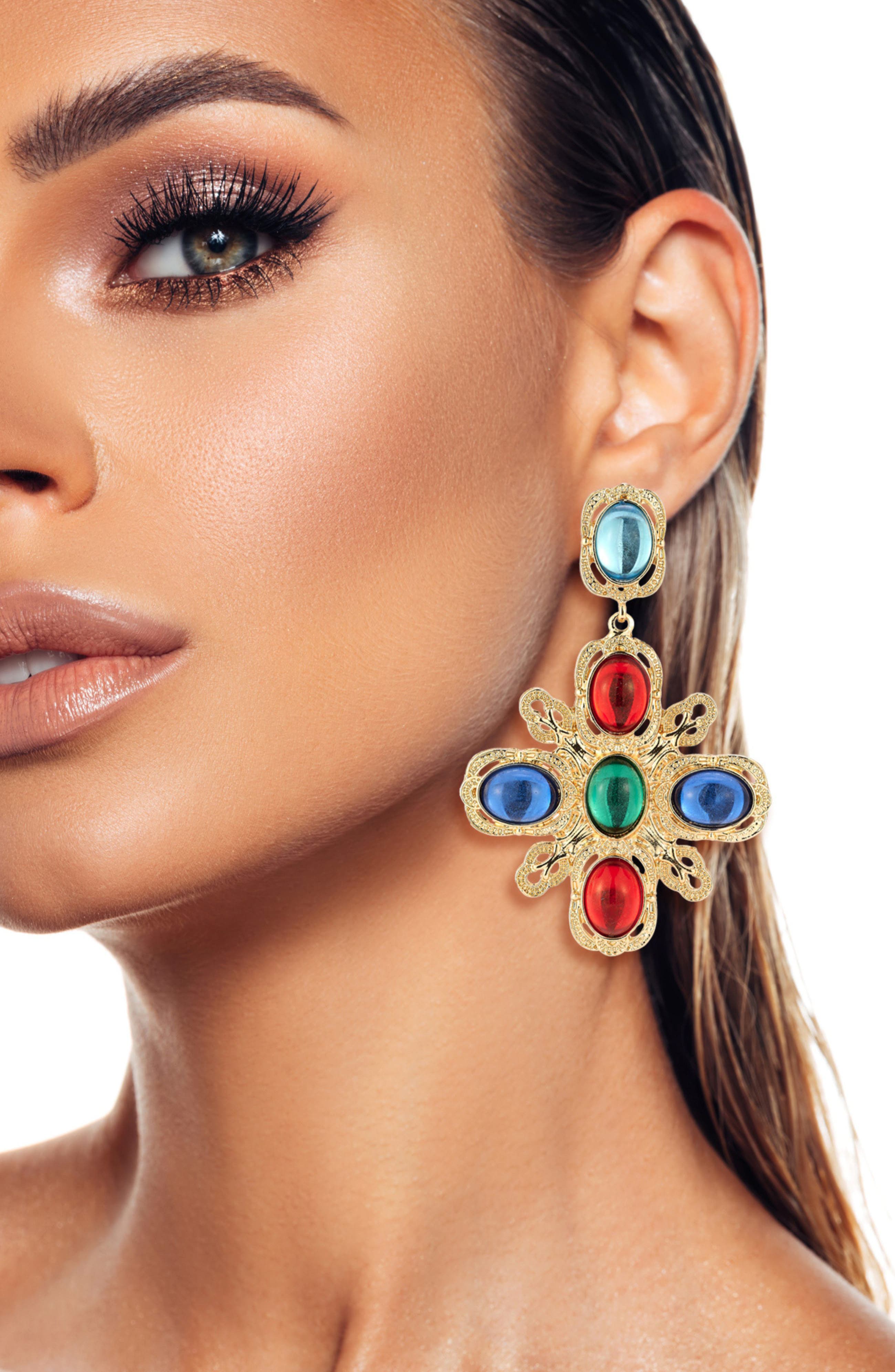 SPHERA MILANO Cross Drop Earrings