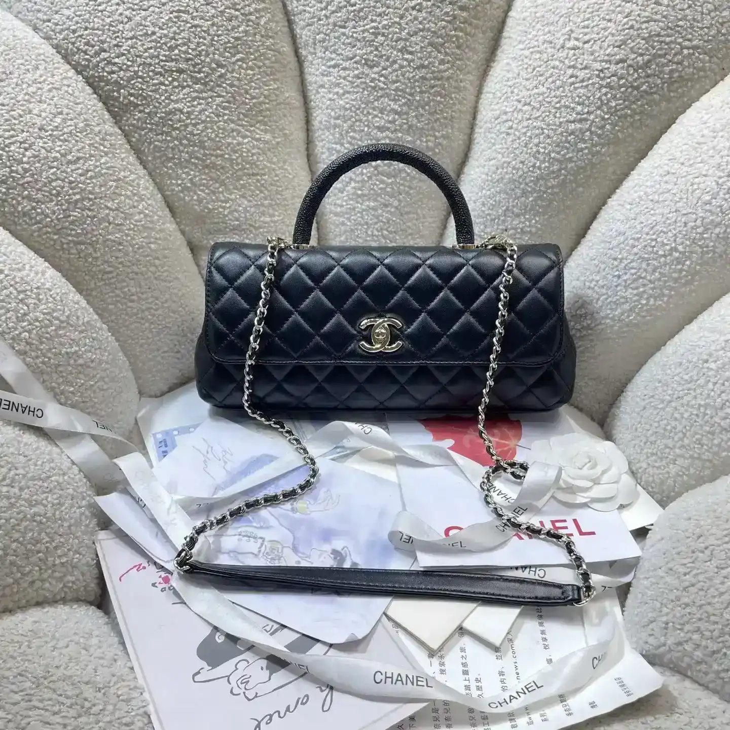 Chanel Coco Handle Black Calfskin Top Handle Bag product photo from LabelPicks