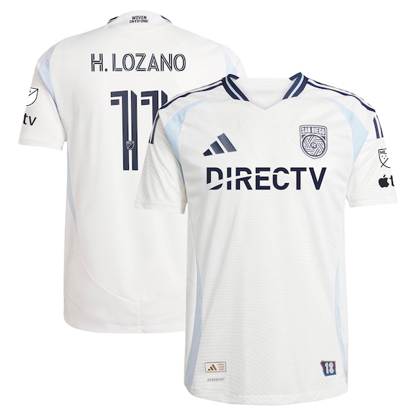 Hirving Lozano San Diego FC adidas 2025 Woven Into One Authentic Player Jersey - White