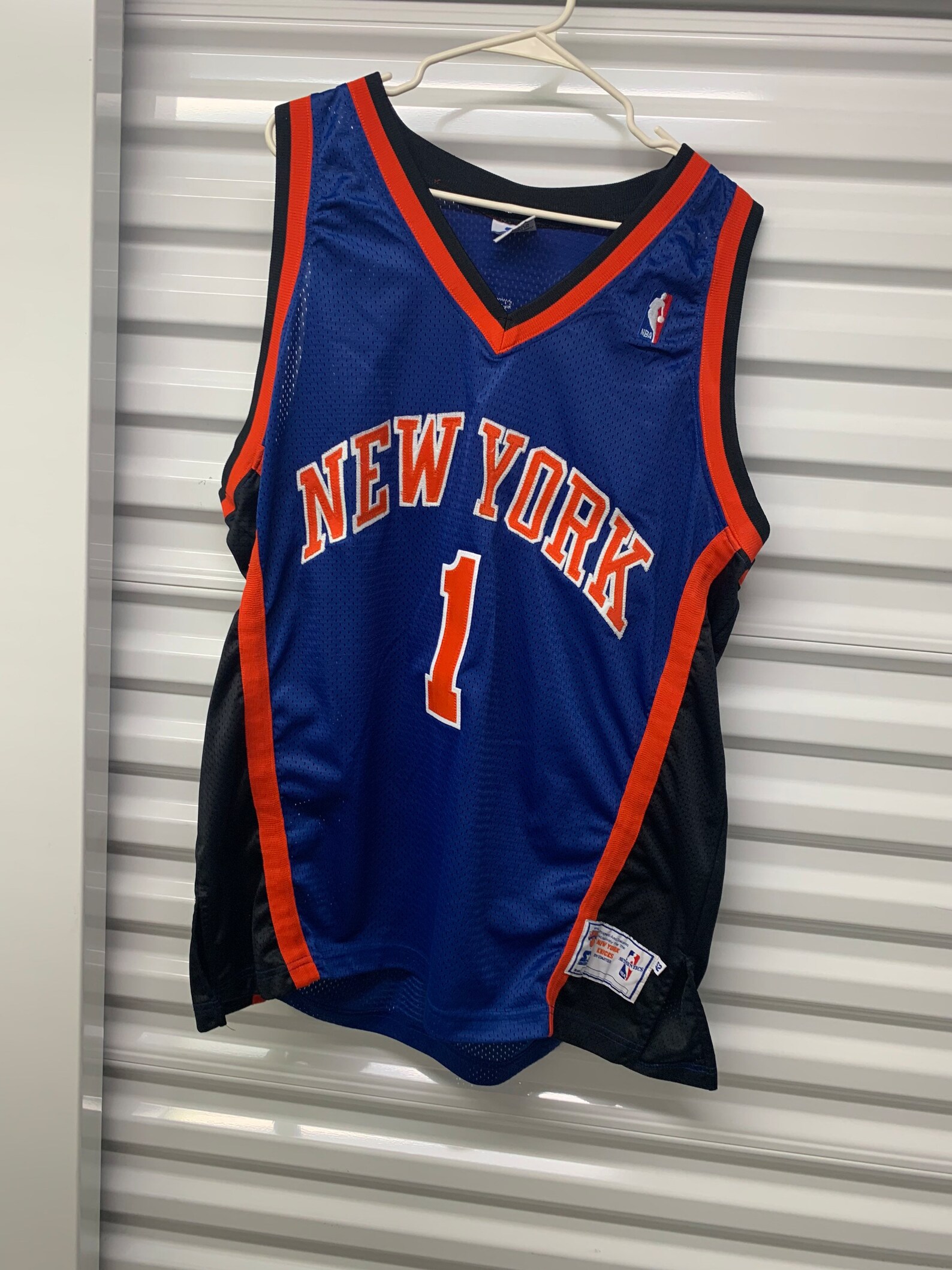 Chris Childs New York Knicks Starter 90’s Classic Authentic Jersey - Blue