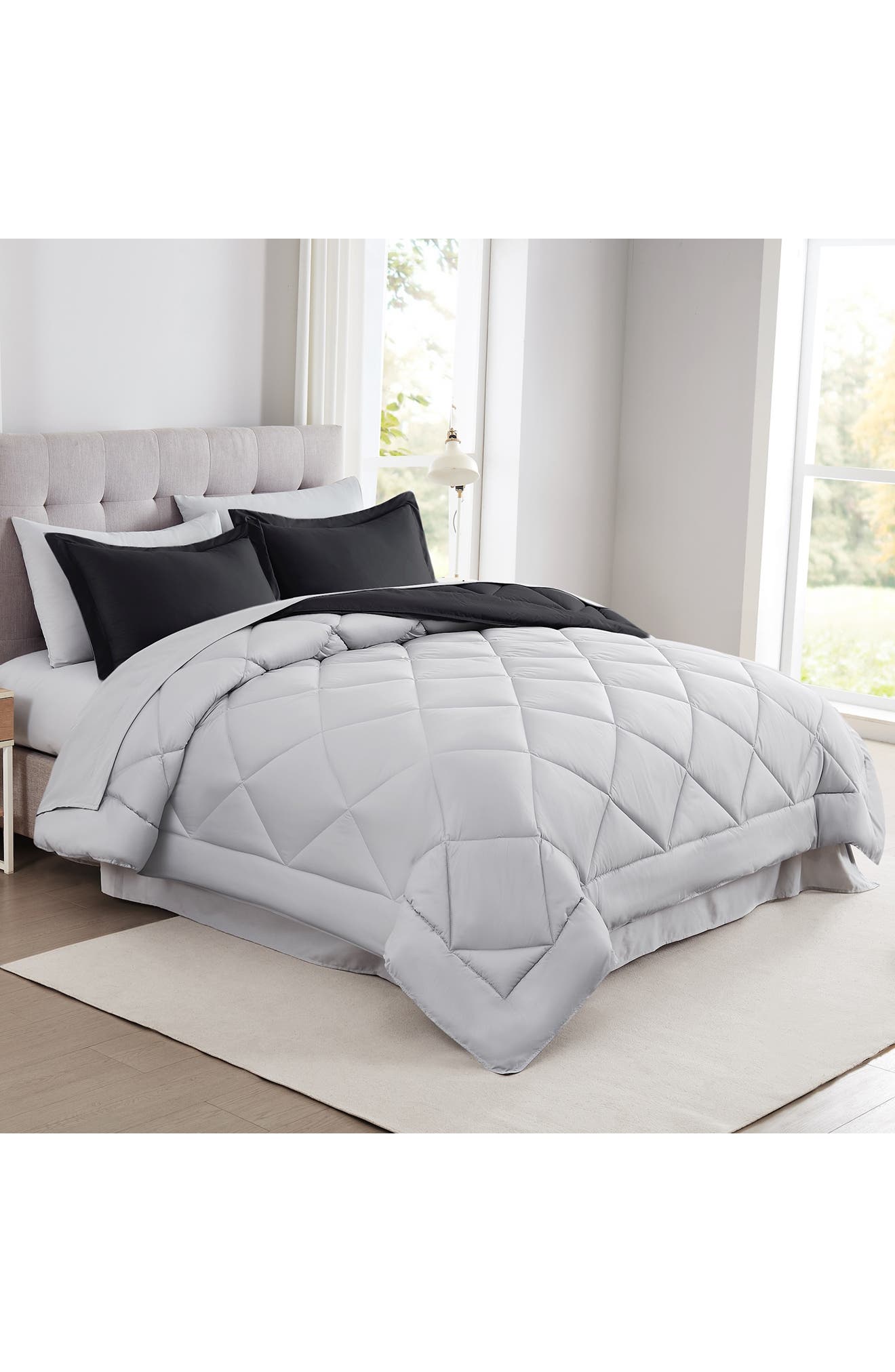 Modern Threads Solid Reversible 7-Piece Comforter Set