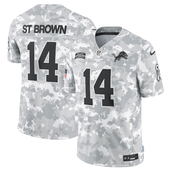 Amon-Ra St. Brown Detroit Lions Nike 2024 Salute to Service Limited Jersey - Arctic Camo