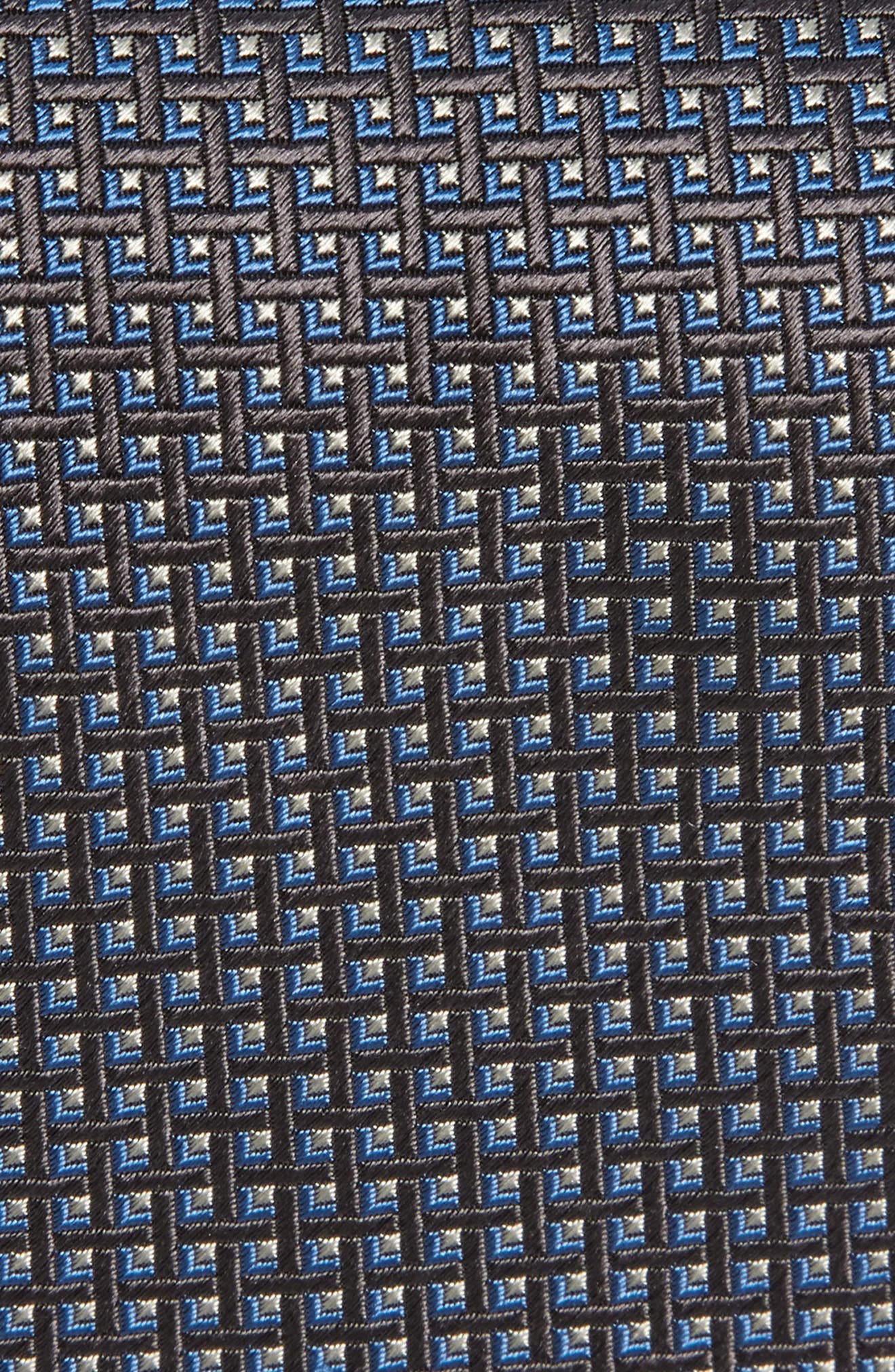David Donahue Geometric Pattern Silk Tie