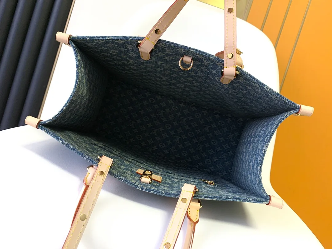 Louis Vuitton Onthego Blue Denim Tote Bag product photo from LabelPicks