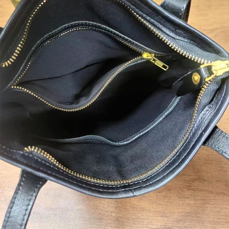 Oversized Black Pebble Tote Purse