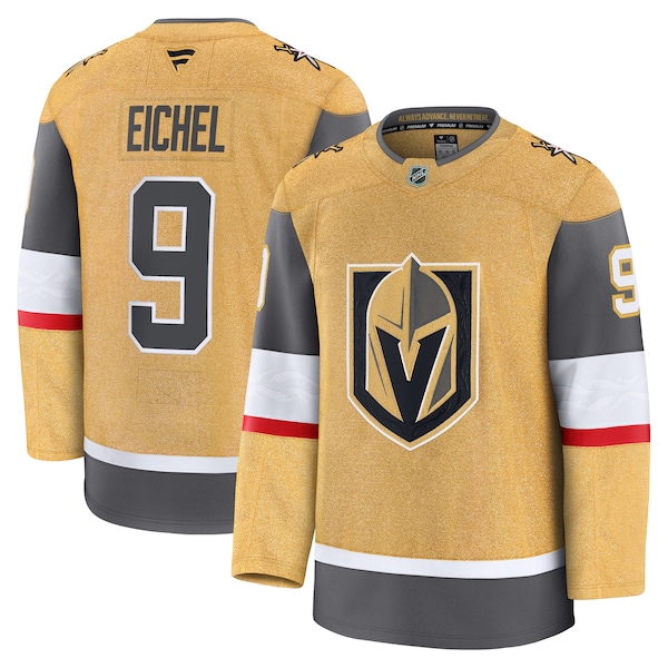 Jack Eichel Vegas Golden Knights  Home Premium Jersey - Gold/Gray