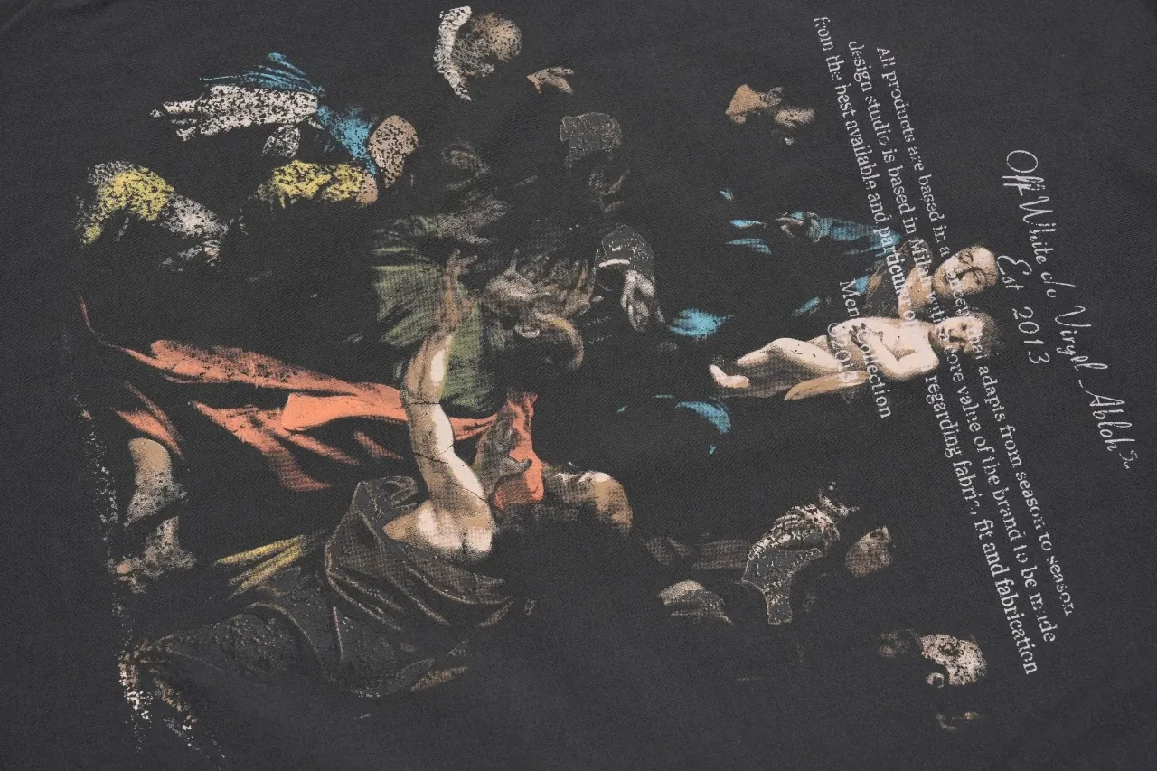 Off-White Black Washed Madonna Back Graphic T-Shirt product photo from LabelPicks
