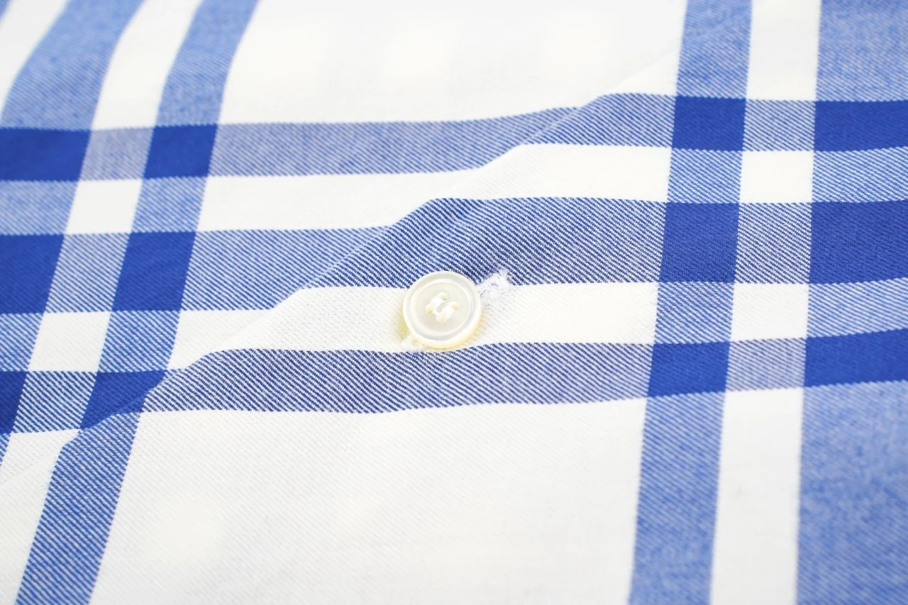 Burberry Blue White Check Long Sleeve Shirt product photo from LabelPicks