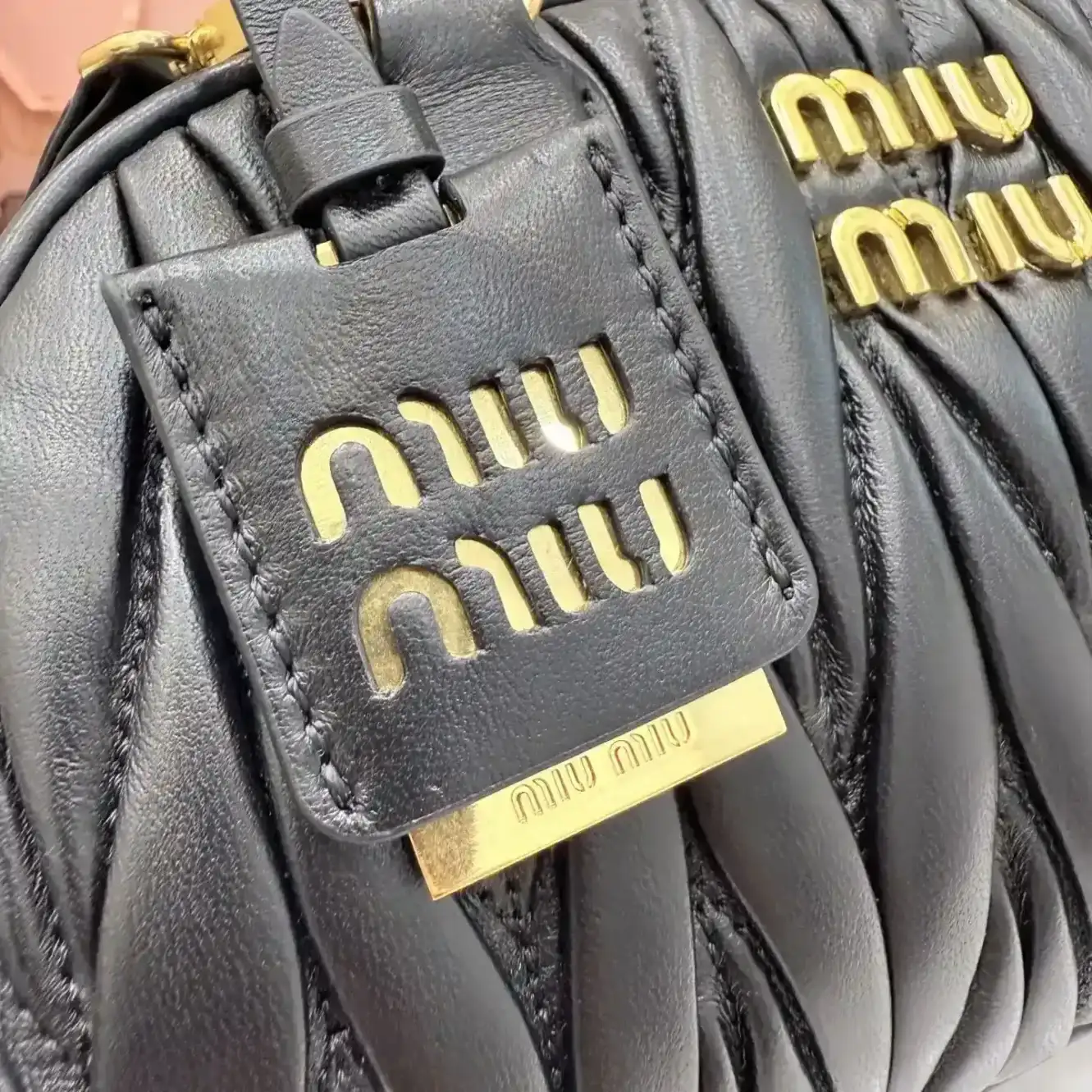 Miu Miu Arcadie Black Lambskin Top Handle Bag product photo from LabelPicks