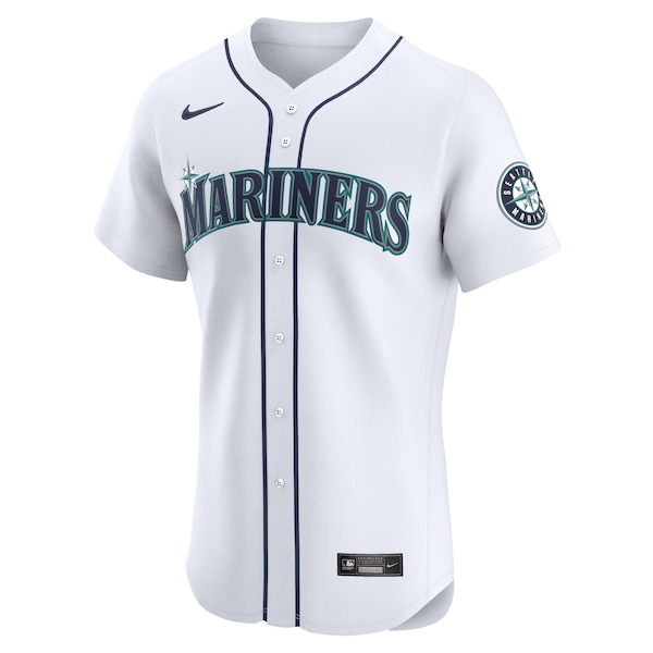 Seattle Mariners Nike Home Elite Custom Jersey - White
