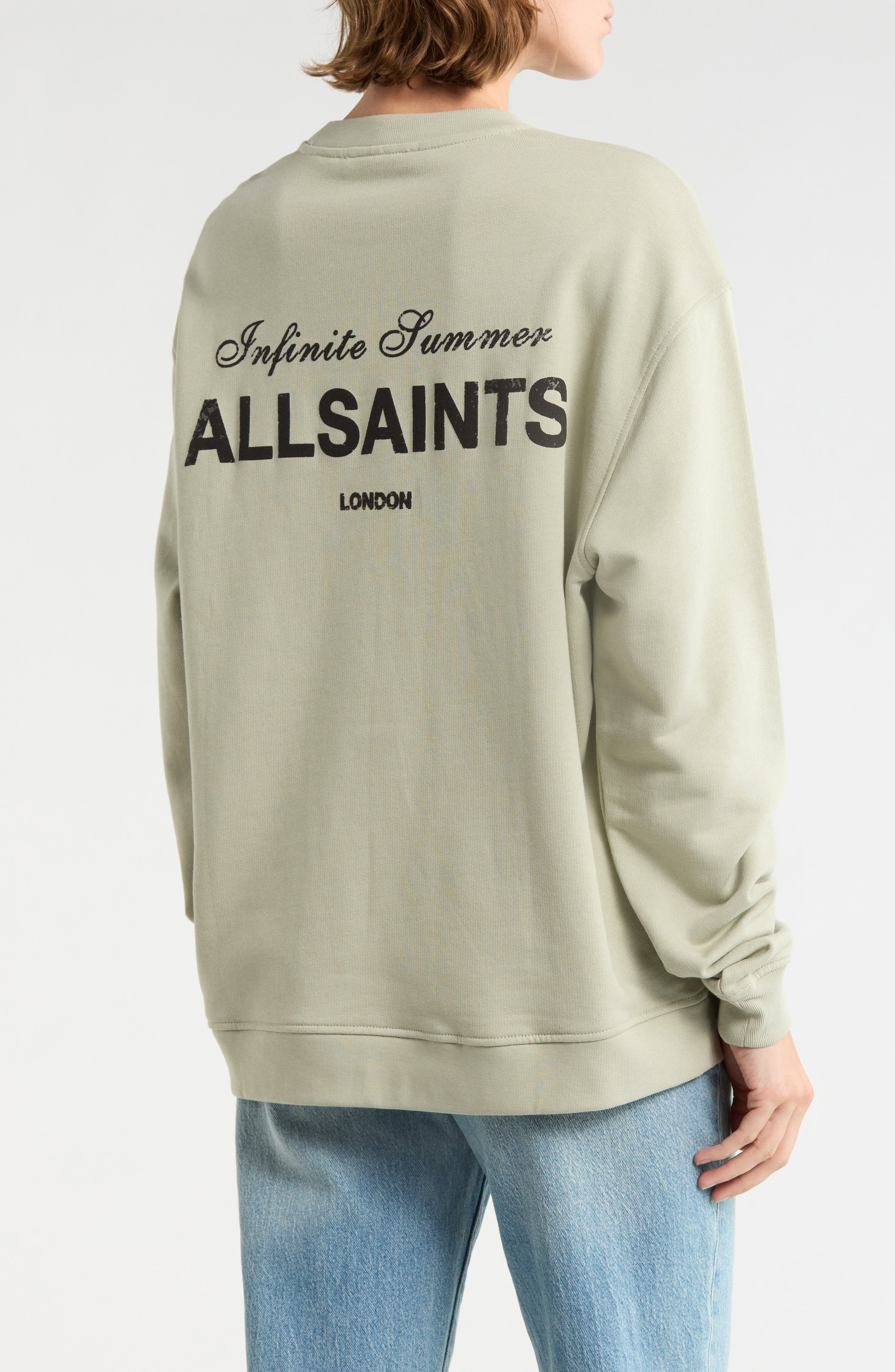 AllSaints Soleil Etta Cotton French Terry Sweatshirt