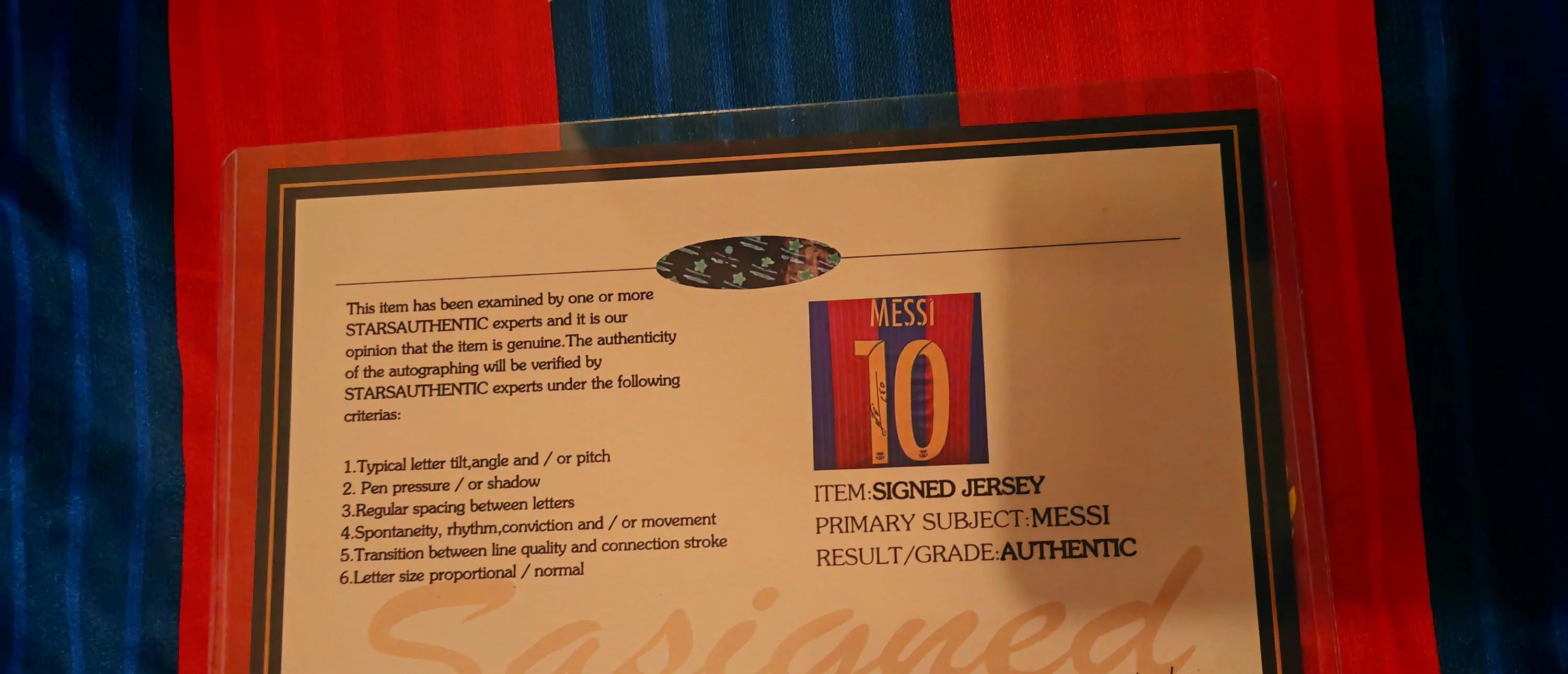 Lionel Messi SIGNED Barcelona 16/17 Home UCL Jersey/Shirt - COA - Retro