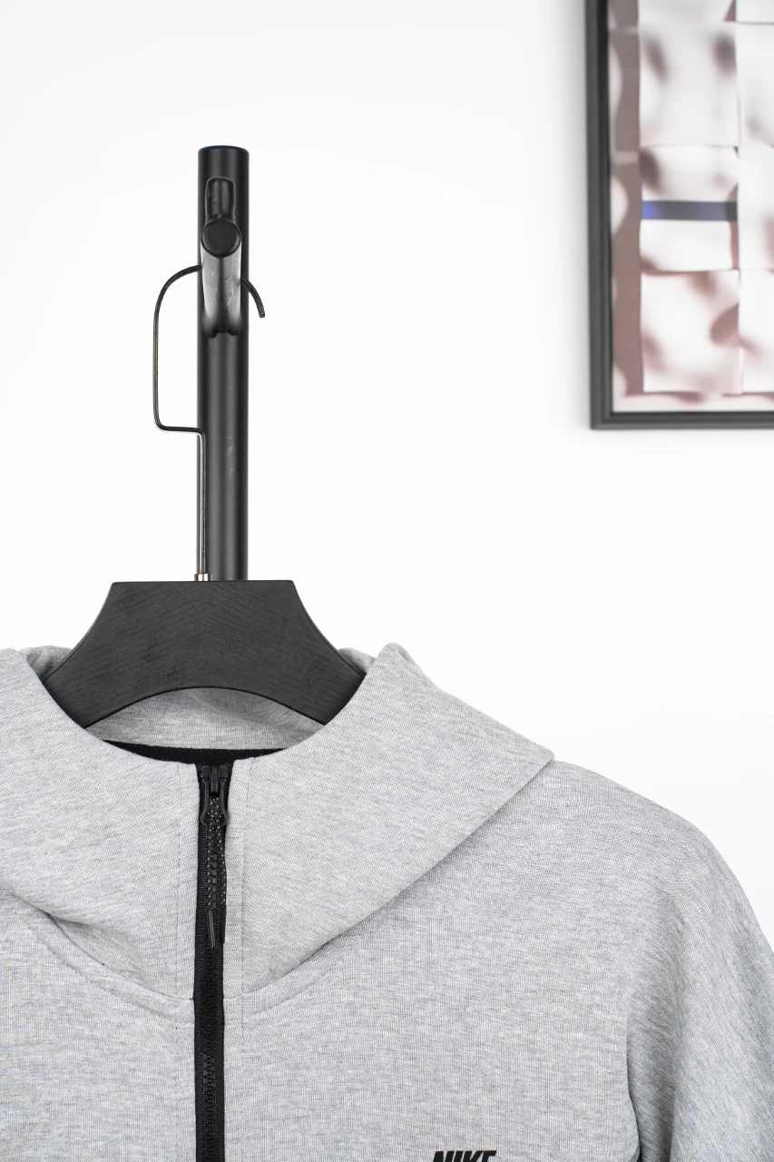 Nike Grey Tech Fleece Hooded Track Jacket product photo from LabelPicks