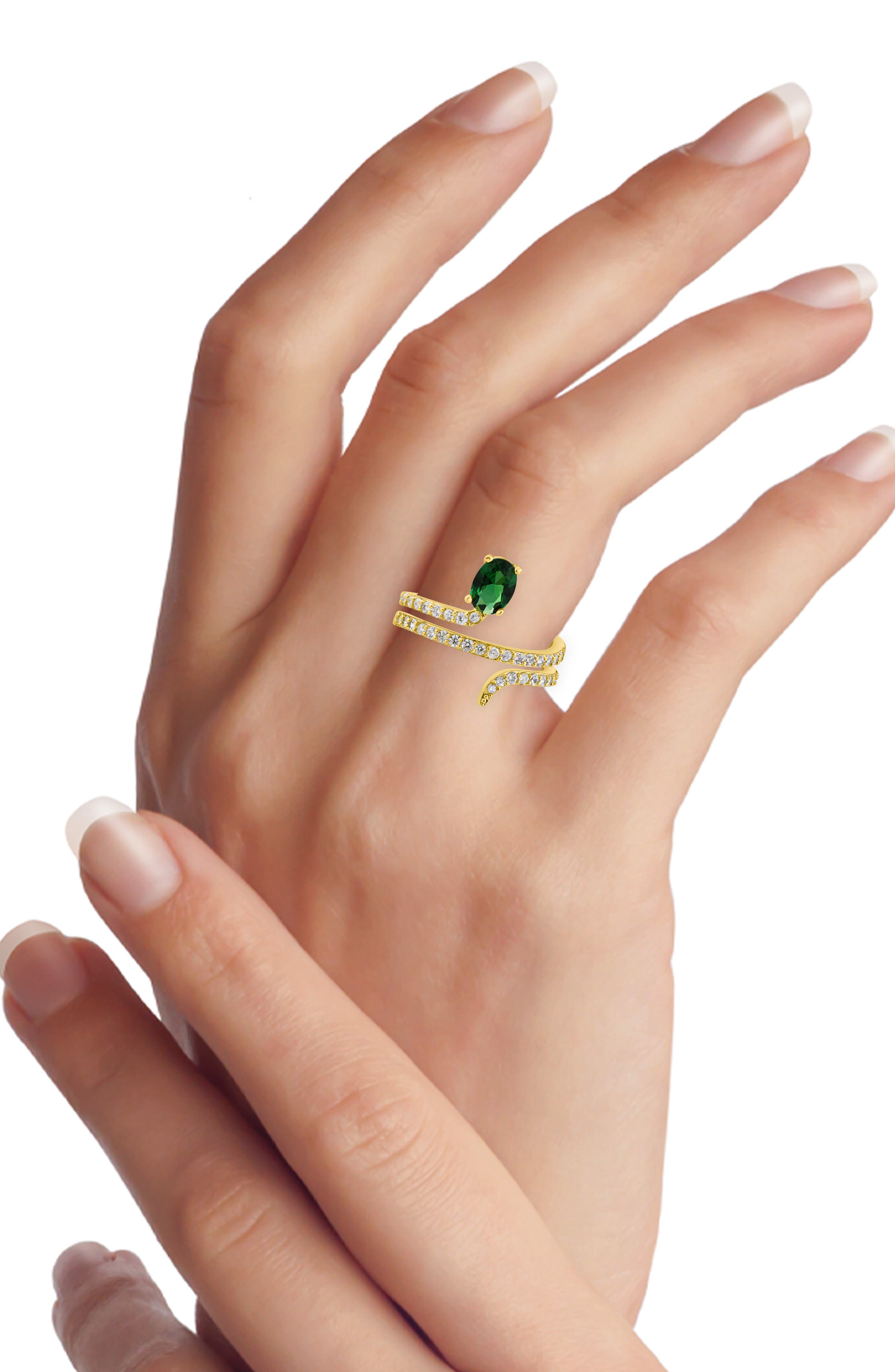 CZ by Kenneth Jay Lane Serpent Cubic Zirconia Ring