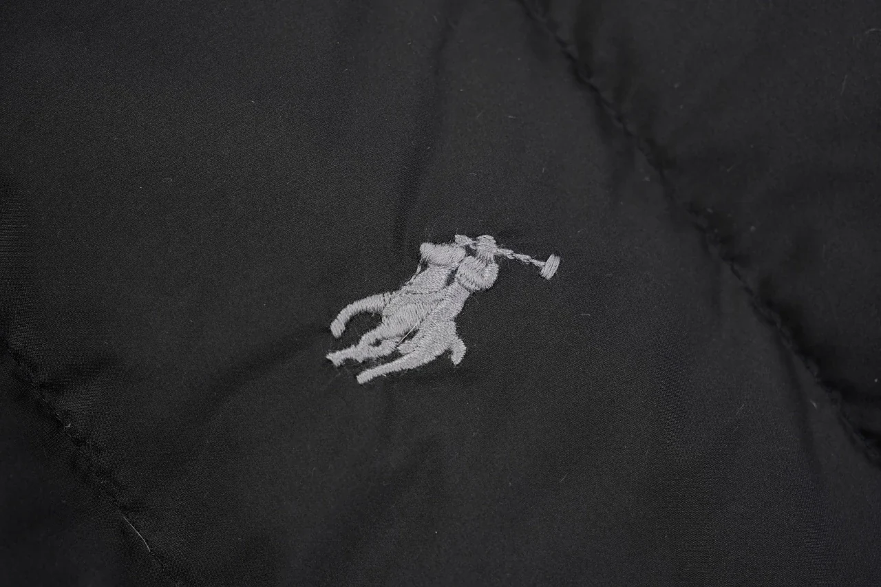 Ralph Lauren Black Pony Embroidered Stand Collar Quilted Down Jacket product photo from LabelPicks