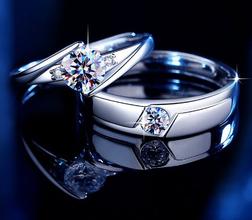 Diamond Rings A couple's proposal ring Male wedding ring personalized