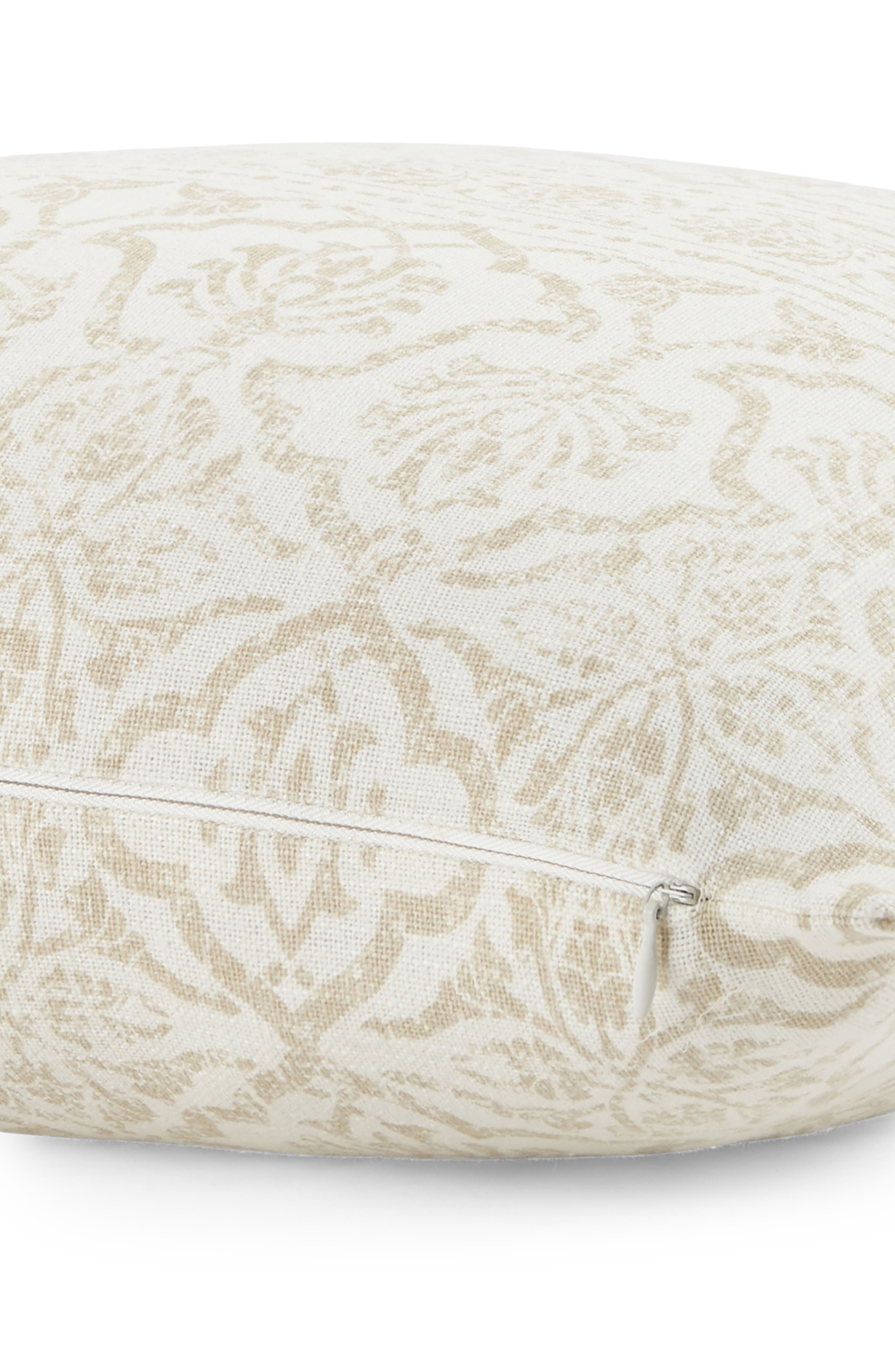 HOMESPUN Antique Floral Cotton Throw Pillow