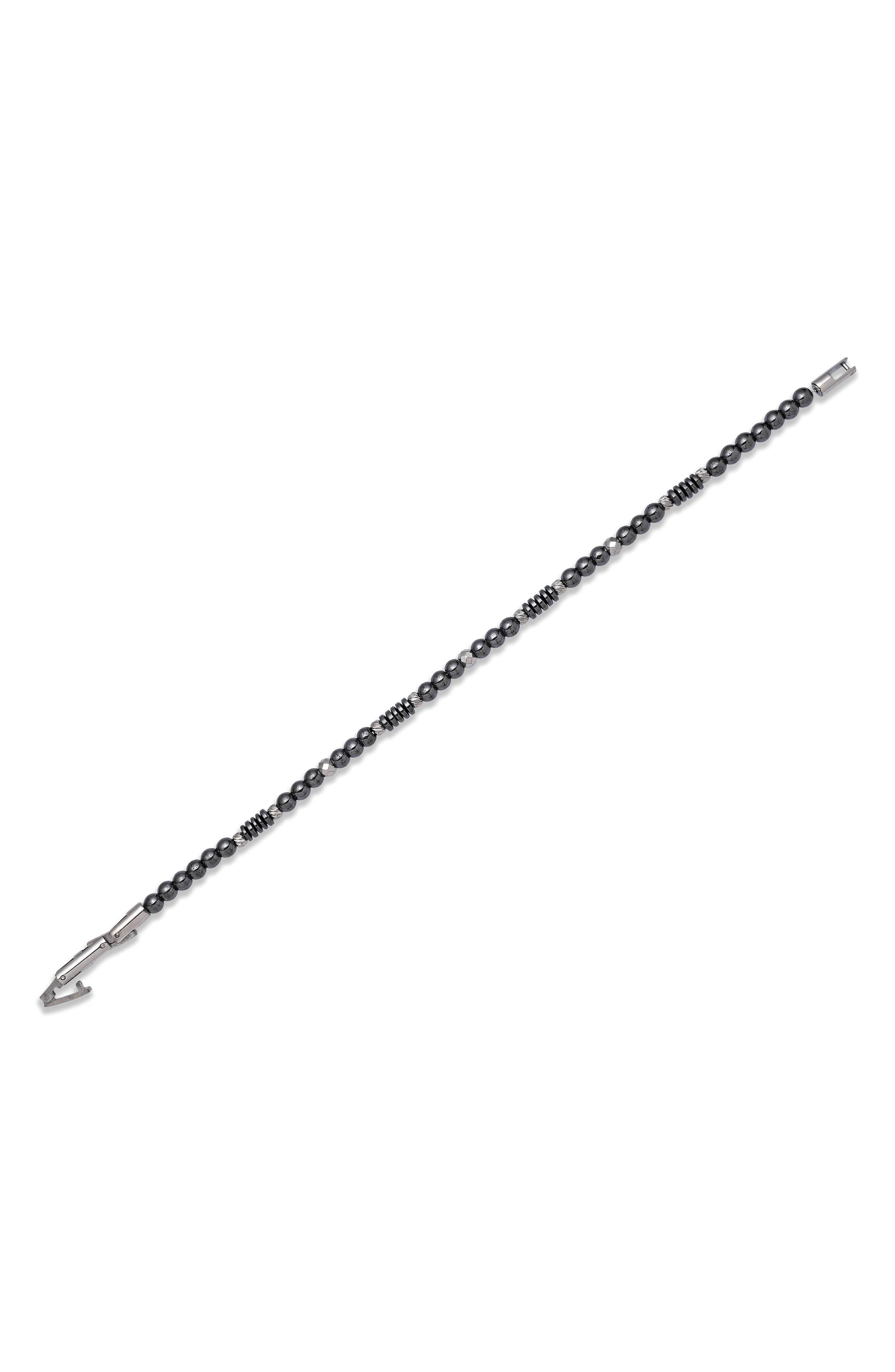 EYE CANDY LOS ANGELES Storm Hematite Beaded Bracelet