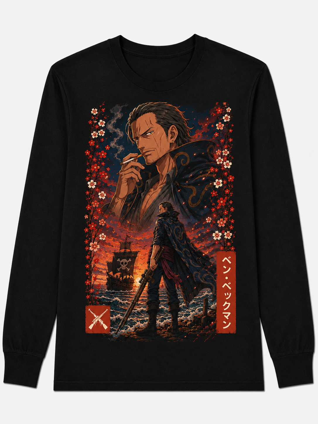 Remera Anime Ben Beckman One Piece Manga Corta
