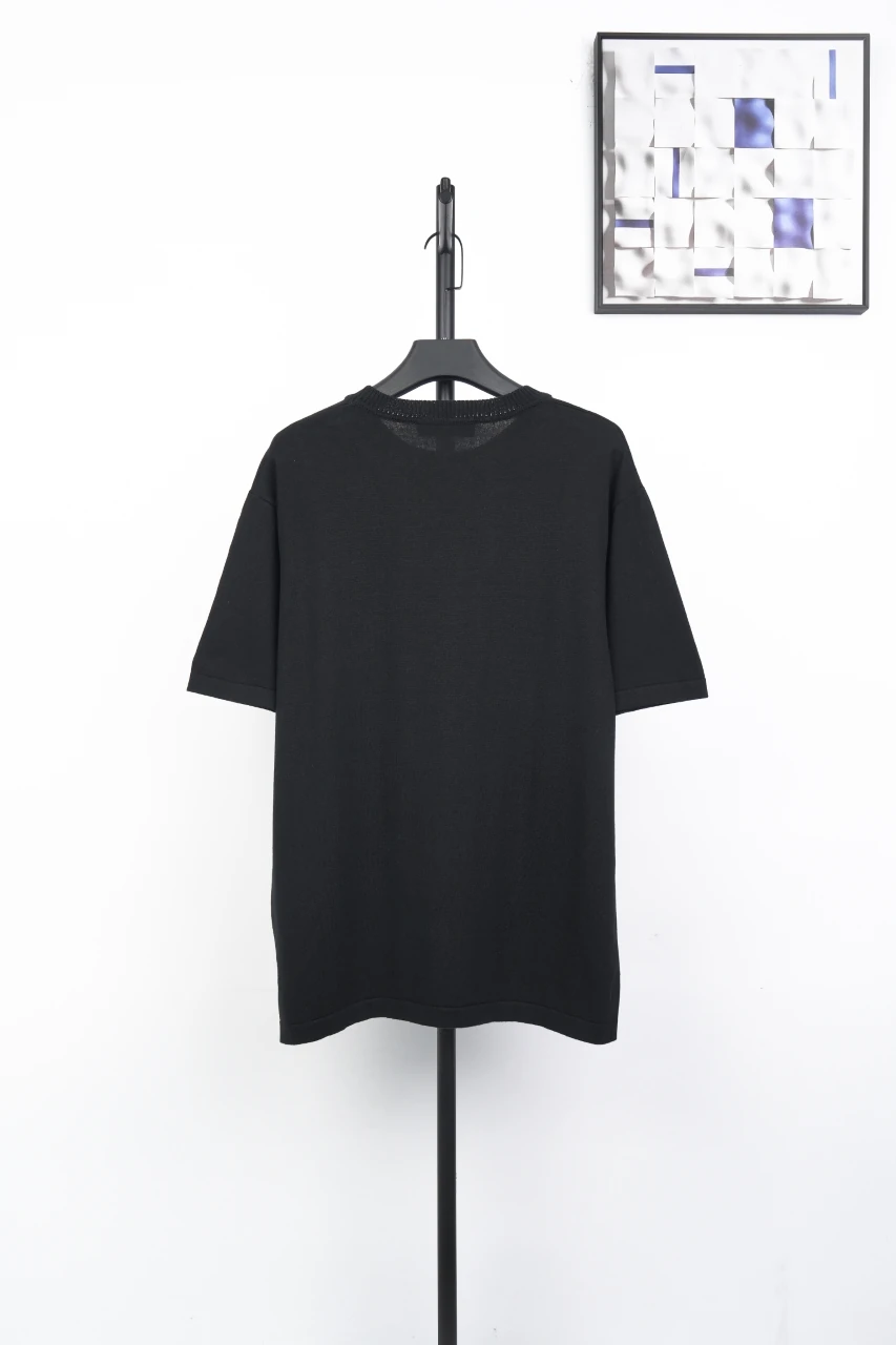 Louis Vuitton Black Pin Letter Embroidered Knit T-Shirt product photo from LabelPicks
