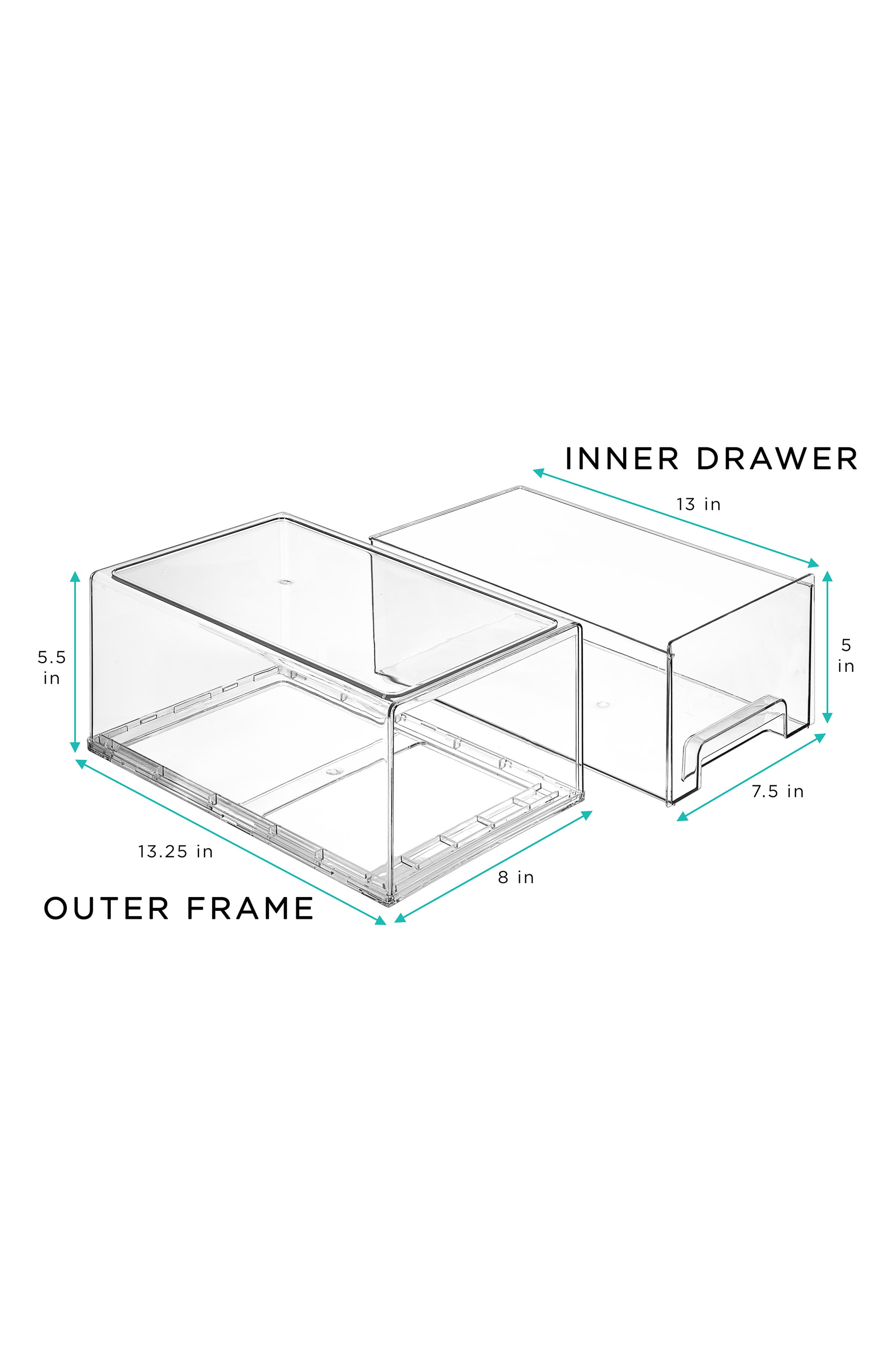 SORBUS Large Set of 2 Fridge Organizer Drawers