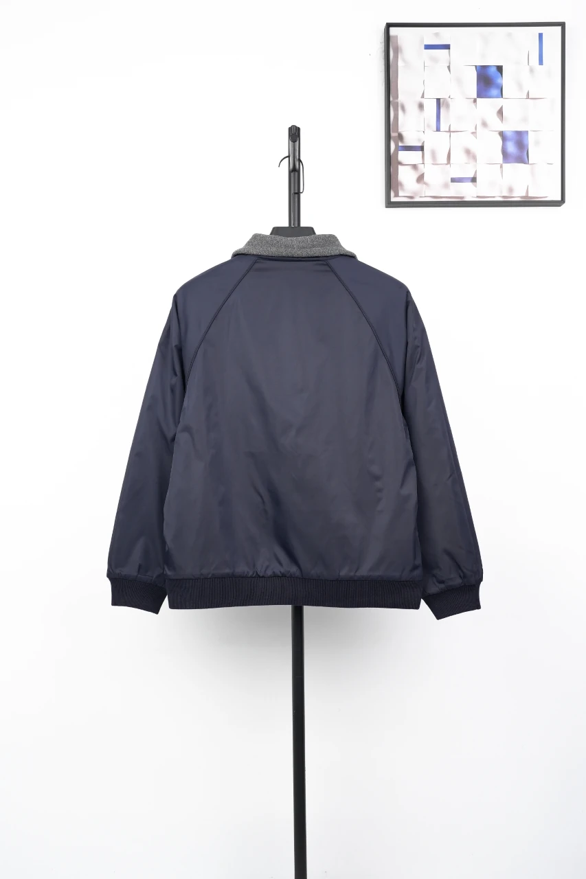 Miu Miu Grey Black Reversible Fleece Bomber Jacket product photo from LabelPicks