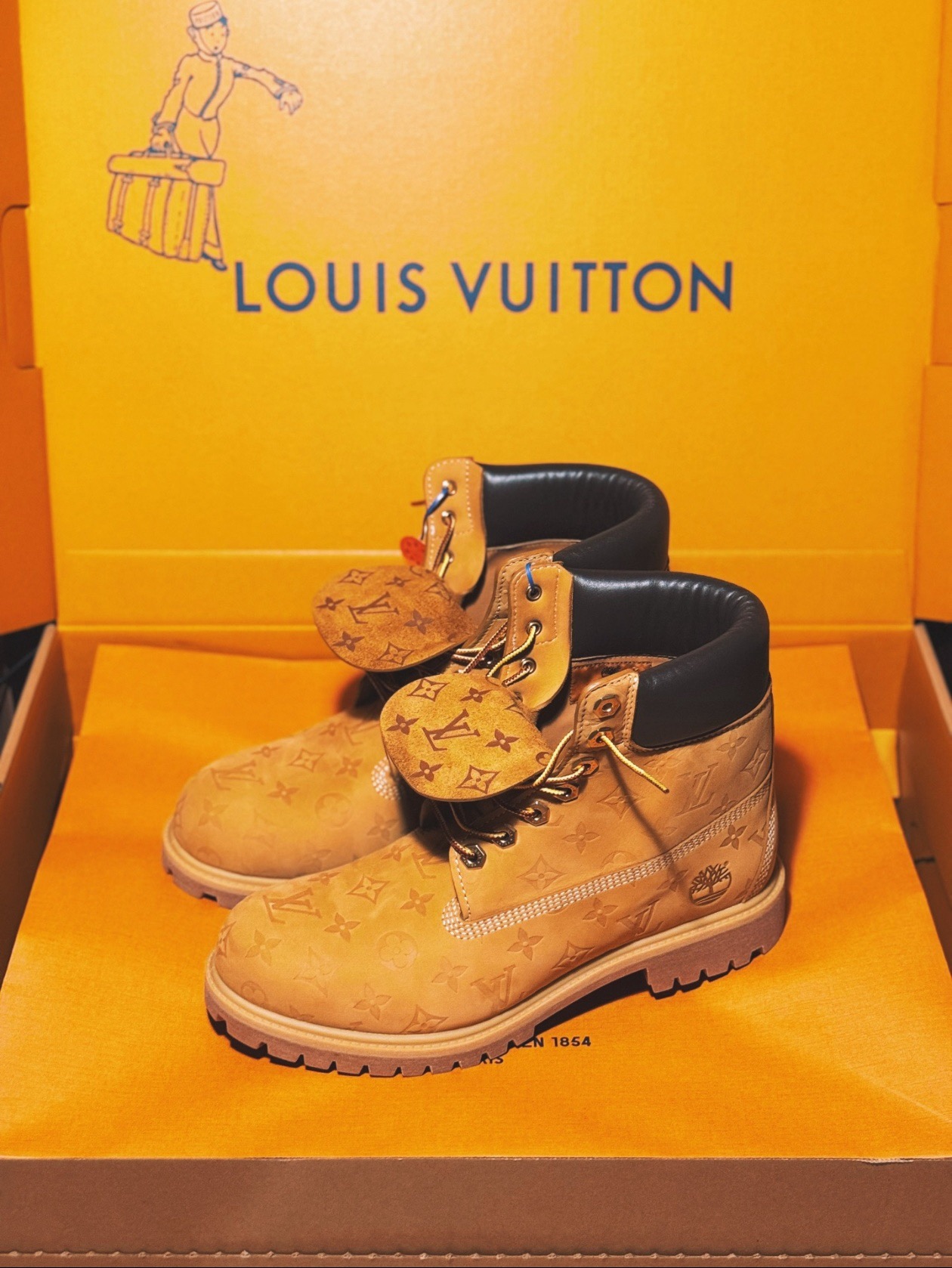 LV Classic yellow boots