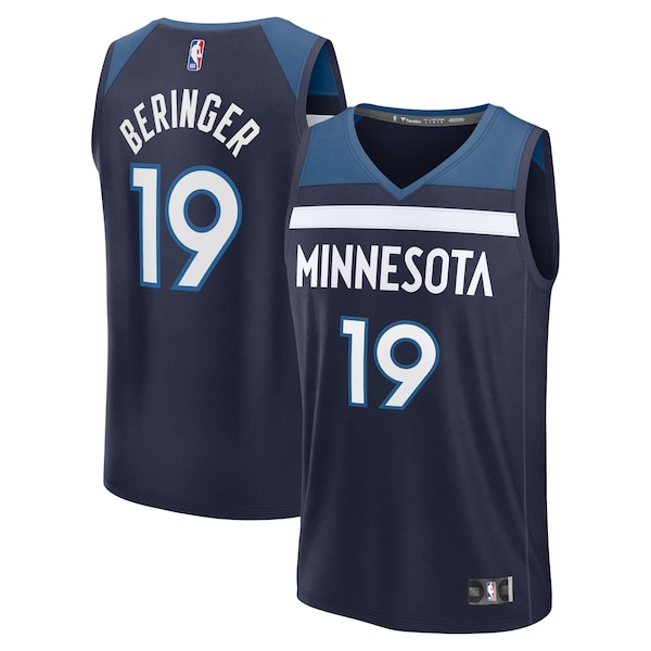 Joan Beringer Minnesota Timberwolves  2025 NBA Draft First Round Pick Fast Break Replica Jersey - Icon Edition - Navy