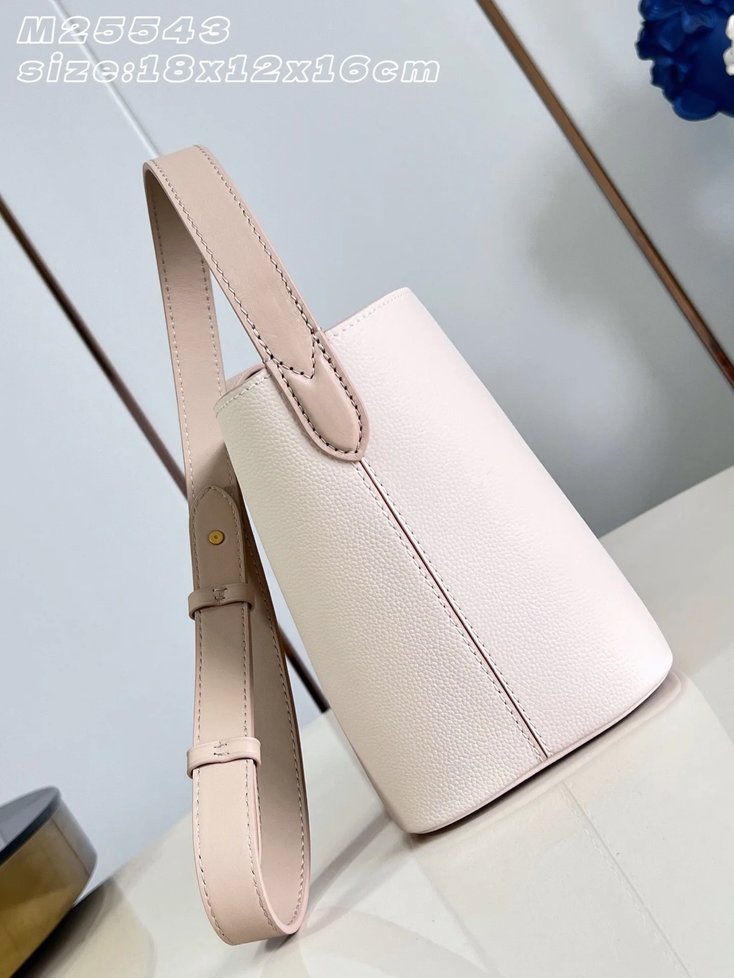 Louis Vuitton Pink Grained Leather Bucket Bag product photo from LabelPicks