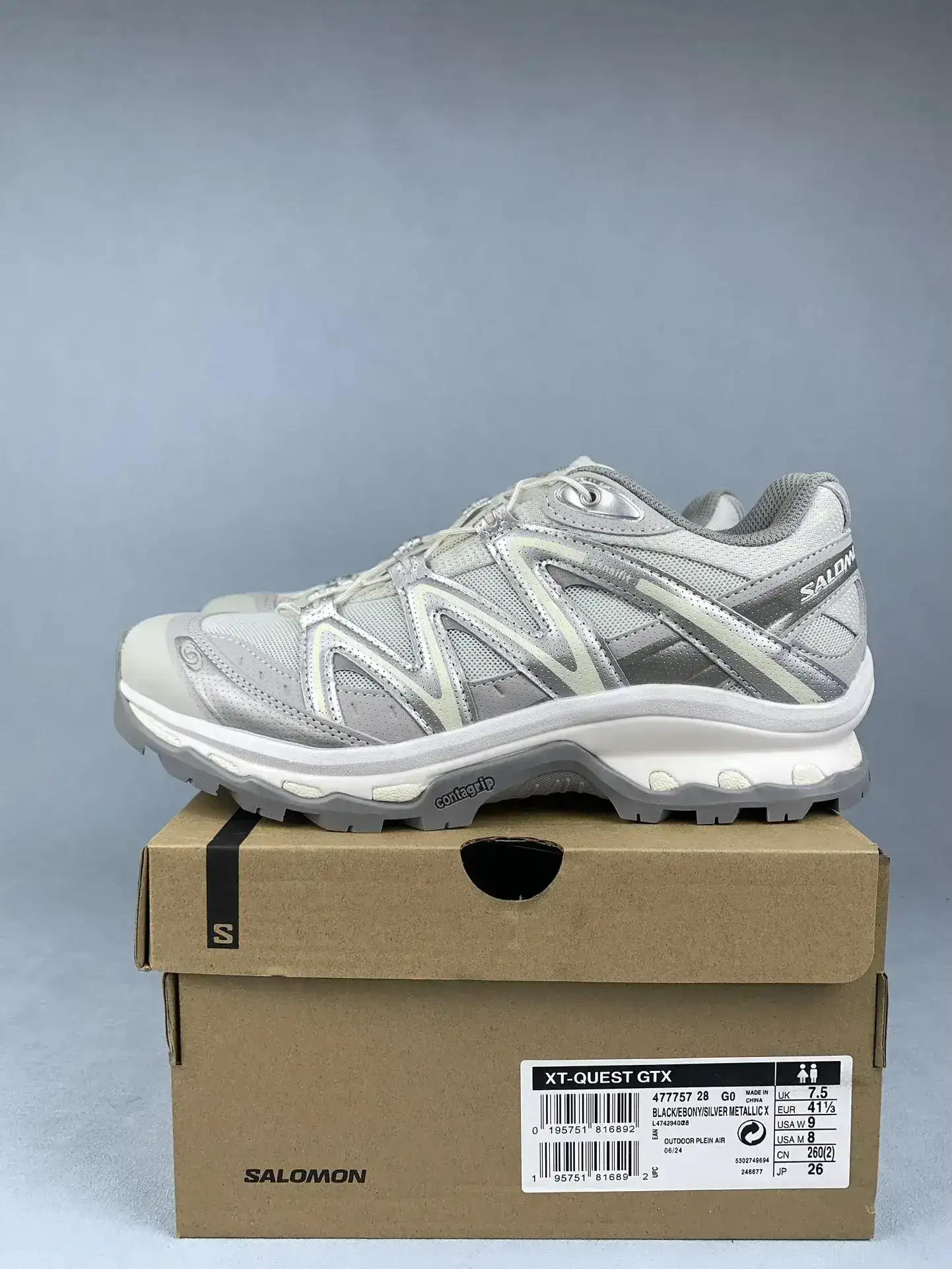 Salomon XT-Quest GORE-TEX “Black Silver Metallic” Shoes product photo from LabelPicks