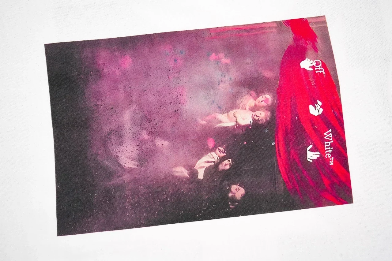 Off-White White Blurred Painting Arrow T-Shirt product photo from LabelPicks