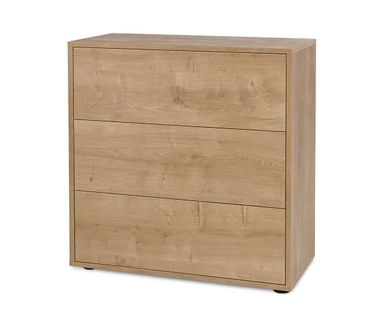 Regalmodul »Flemming«, ca. 75 x 75 cm, mit 3 Schubladen, Eichendekor