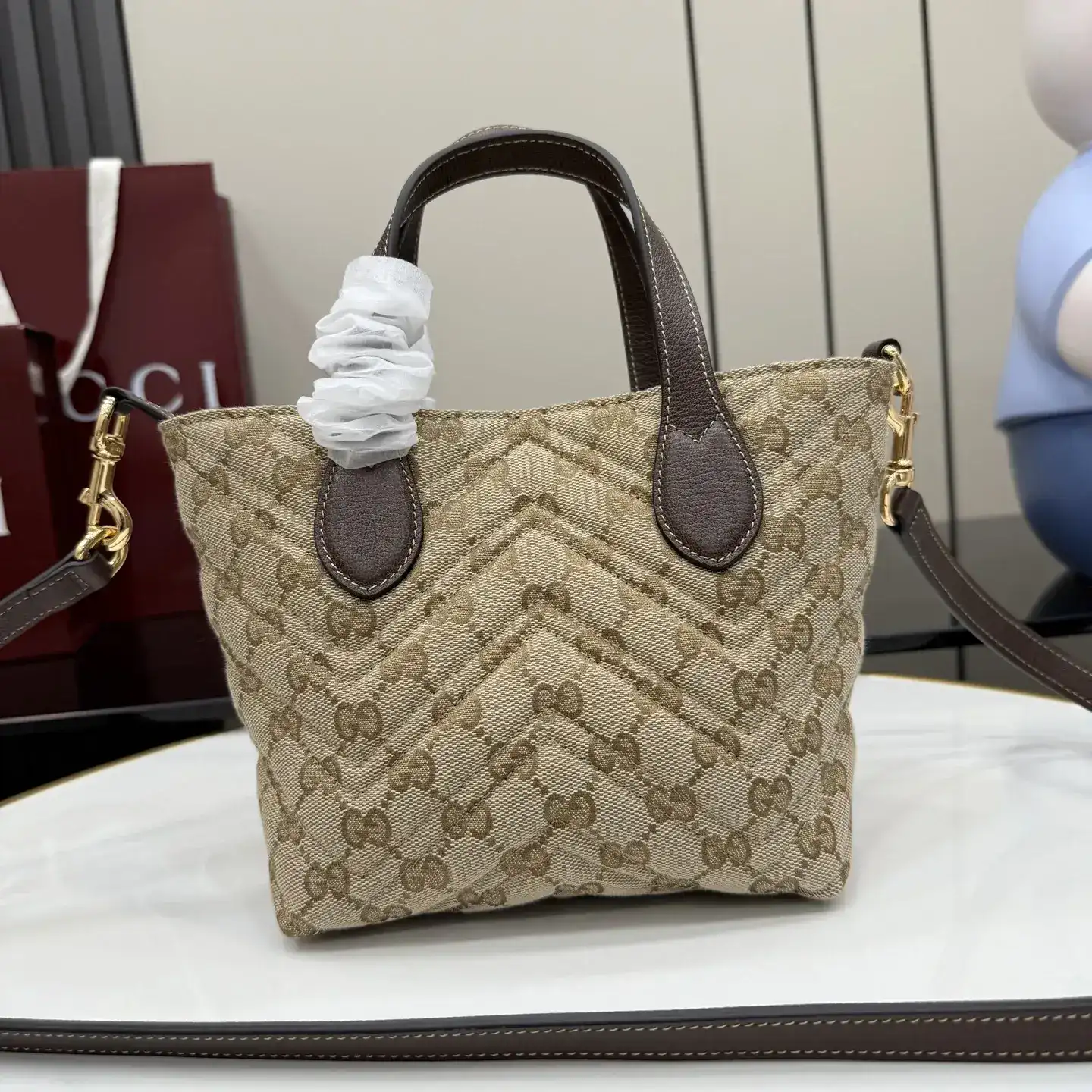 Gucci Generation Brown GG Supreme Canvas Tote Bag product photo from LabelPicks