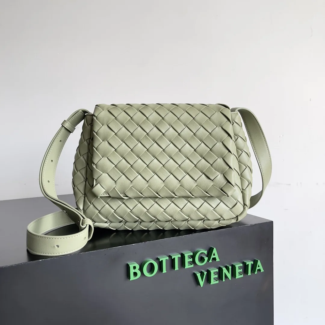 Bottega Veneta Brown Intrecciato Woven Leather Crossbody Bag product photo from LabelPicks