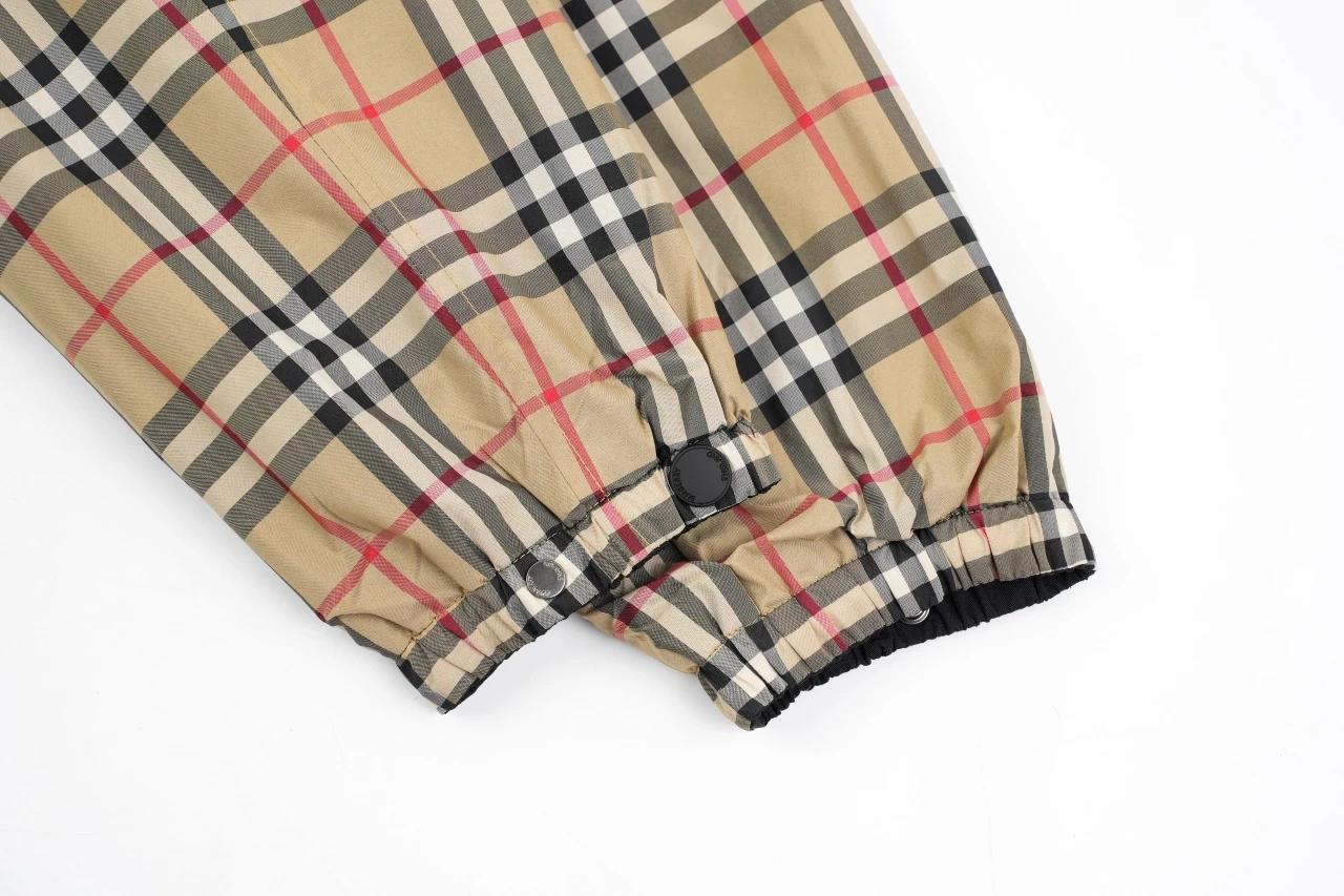 Burberry Beige Check Reversible Hooded Button Jacket product photo from LabelPicks